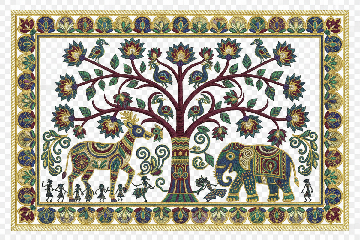 Premium Large Embroidery — Kalpavruksha
